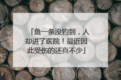 鱼一条没钓到，人却进了医院！最近因此受伤的还真不少